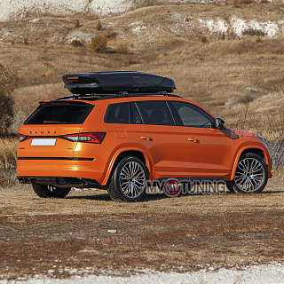 Диффузор заднего бампера под фаркоп для Skoda Kodiaq (2016-2024) Под покраску